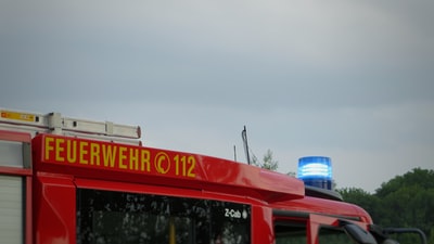 Red and white food car
